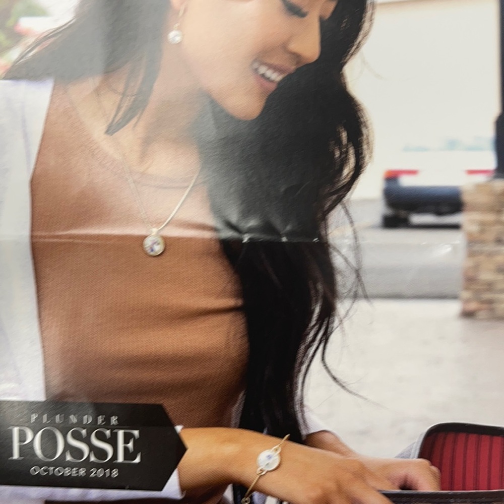 Plunder Posse October 2018 3 piece set. Earrings, necklace and bracelet.